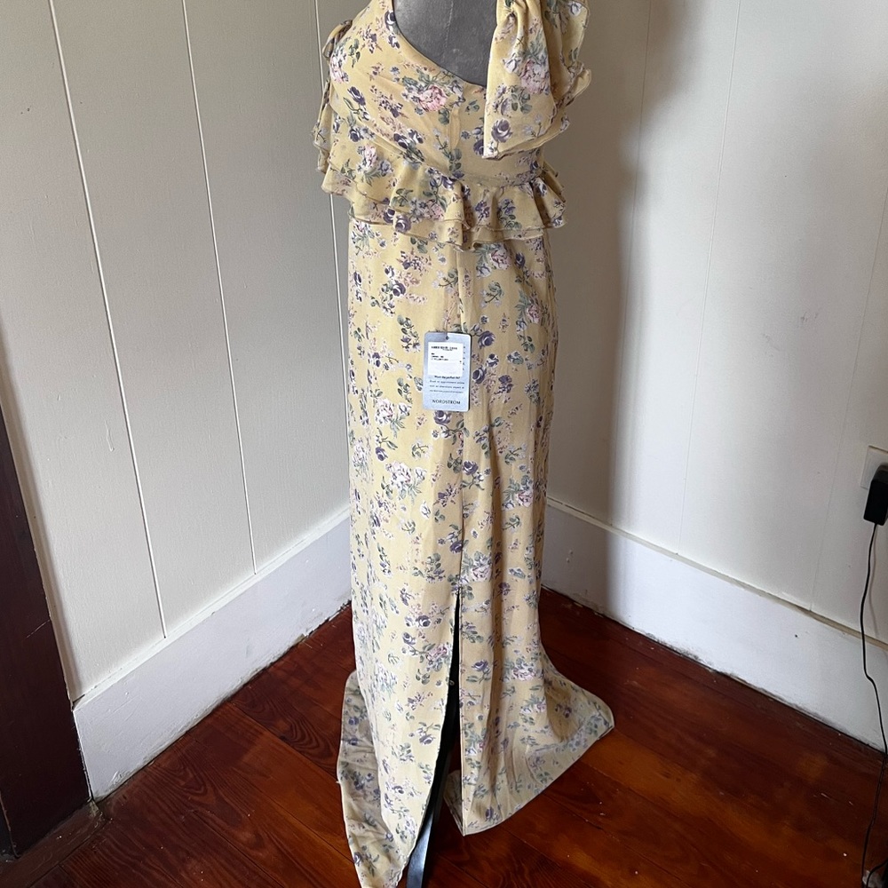 NWT Lush Yellow Floral Dress, farmhouse, bridal, shower, causal or formal, Small - Picture 6 of 13